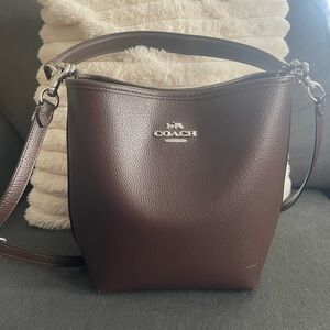 Coach Dark Brown Leather Shoulder Bag